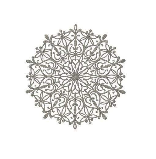 PREMIER DECORATIONS SILVER SNOWFLAKE PLACEMAT