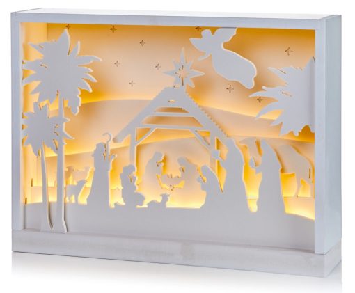 PREMIER DECORATIONS INDOOR NATIVITY SILHOUETTE WHITE