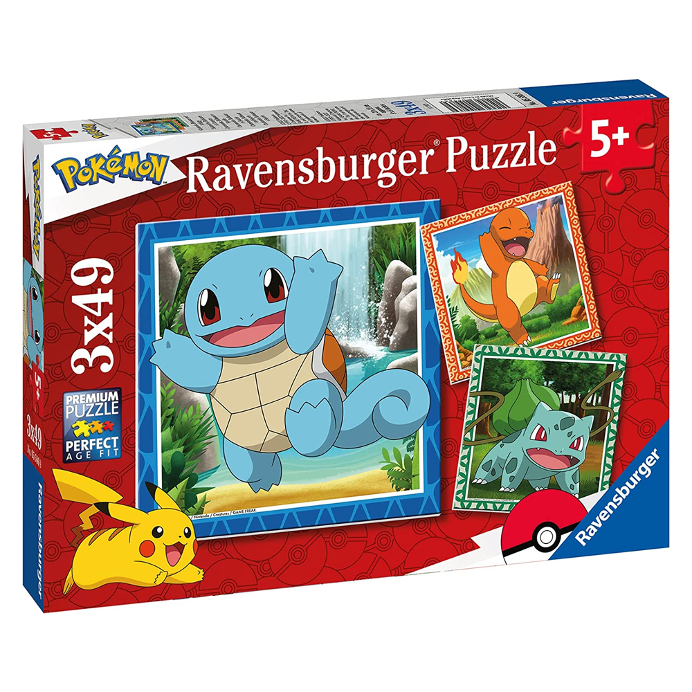 Pokemon 3 x 49 Piece Puzzles