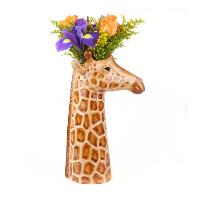 QUAIL CERAMICS FLOWER VASE GIRAFFE LARGE