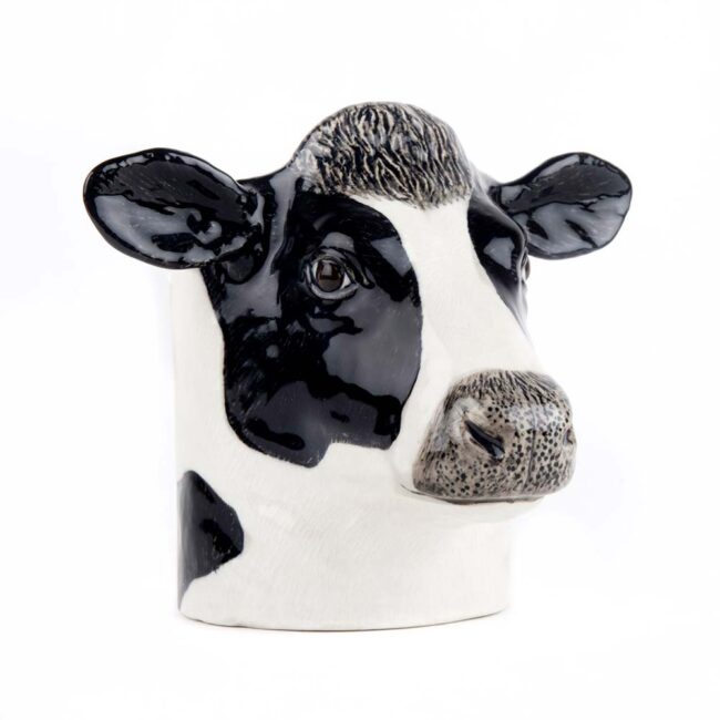 QUAIL CERAMICS PENCIL POT FRIESIAN COW