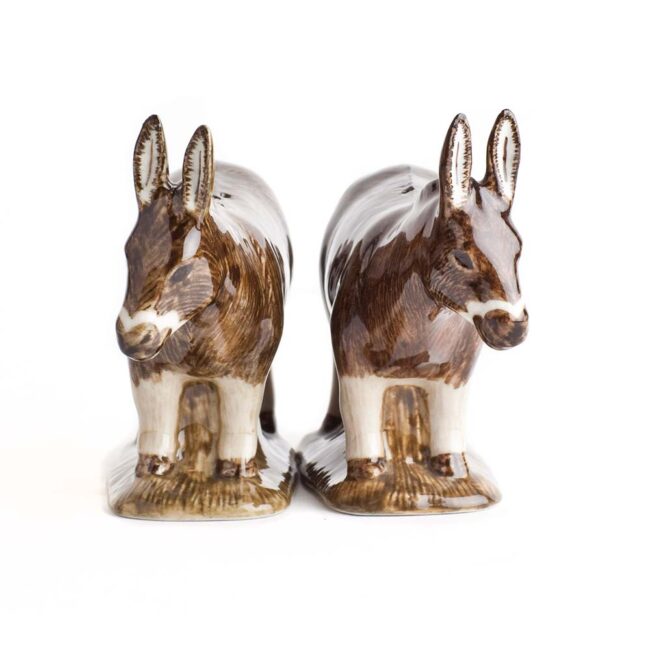 QUAIL CERAMICS SALT & PEPPER DONKEY BROWN