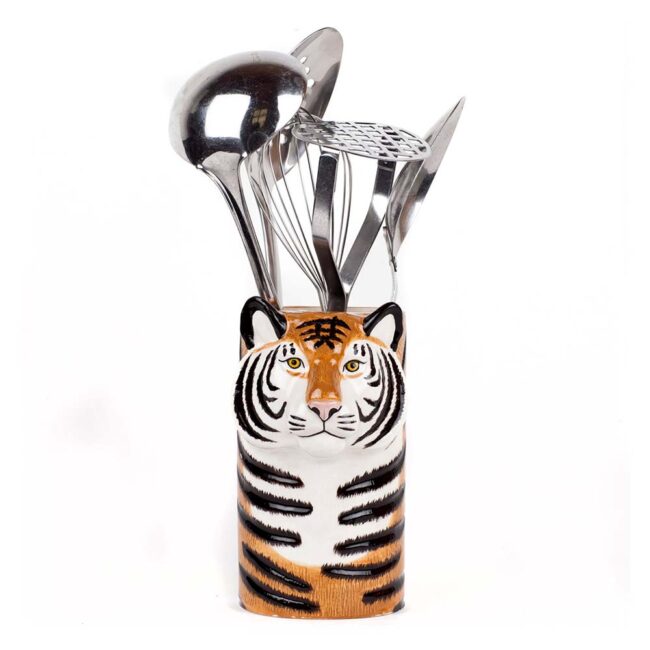 QUAIL CERAMICS UTENSIL POT TIGER
