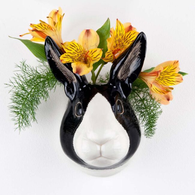 QUAIL CERAMICS WALL VASE DUTCH RABBIT SMALL