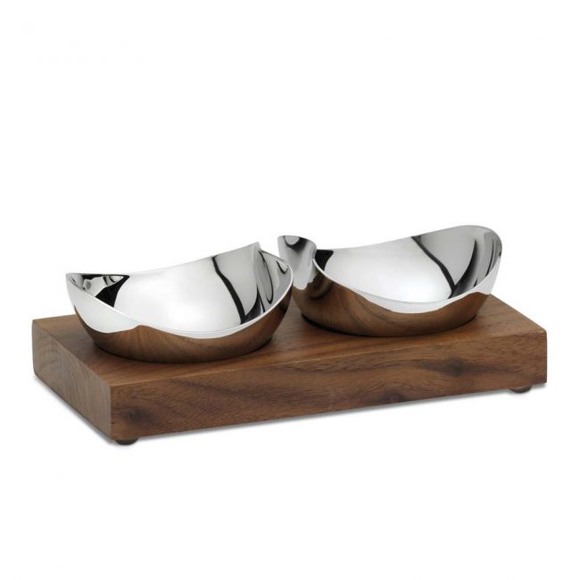 ROBERT WELCH DRIFT PINCH POT SET WITH A WALNUT BASE