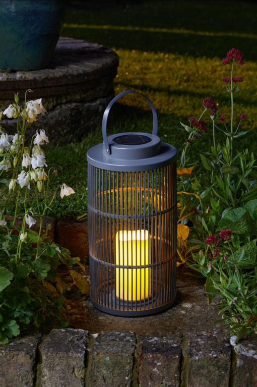 SMART GARDEN SOLAR LED URBANE LANTERN SLATE LARGE