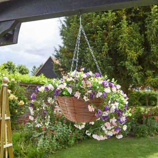 Smart Garden Pretty Petunias Artificial Hanging Basket