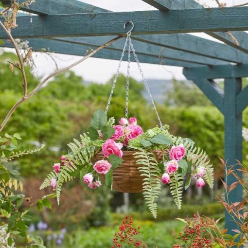 Smart Garden Pink Perfection Artificial Hanging Basket