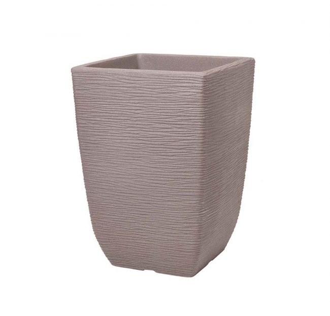 STEWART COTSWOLD PLANTER TALL SQUARE BROWN