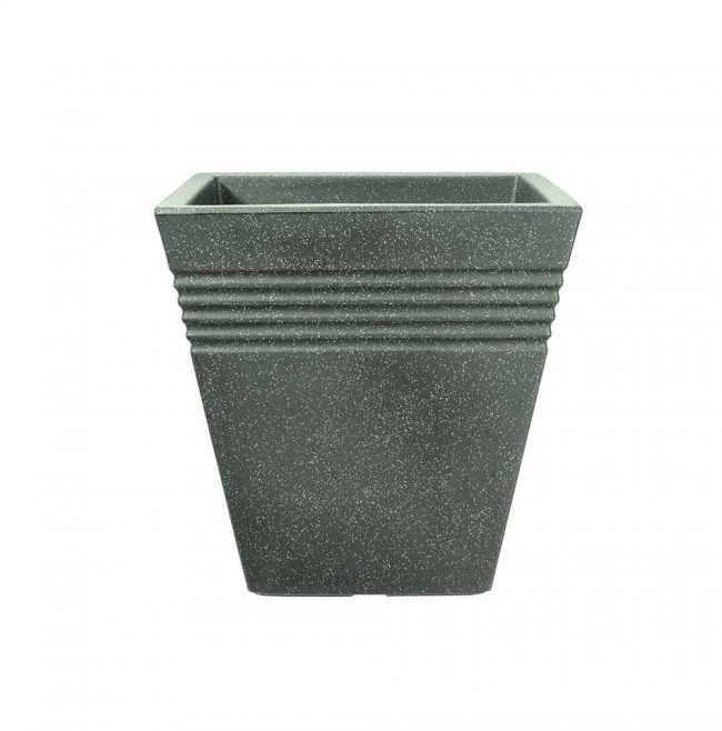 STEWART PIAZZA PLANTER SQUARE MARBLE GREEN