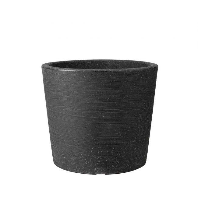 STEWART VARESE PLANTER ROUND LOW GRANITE 40CM