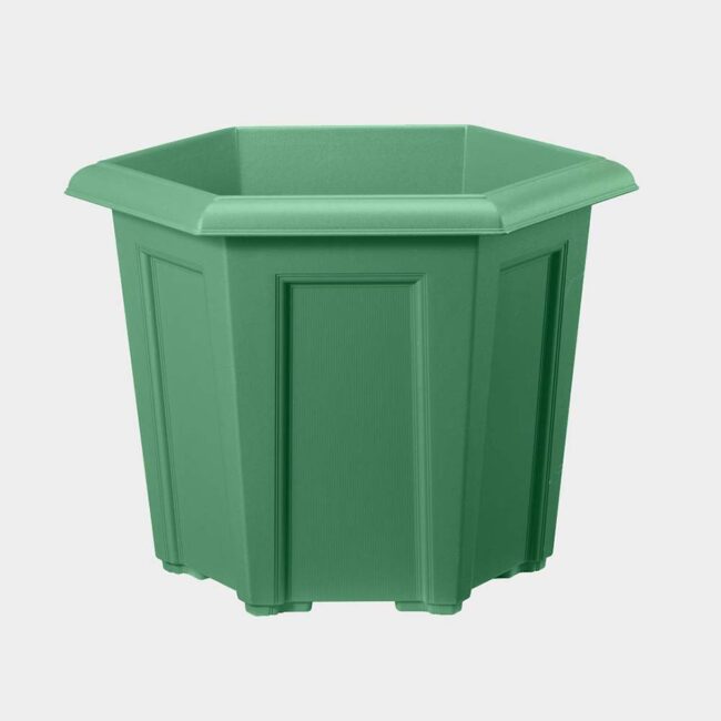 STEWART REGENCY HEXAGONAL PLANTER GREEN