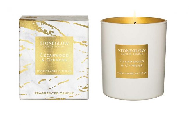 STONEGLOW LUNA TUMBLER CANDLE CEDARWOOD & CYPRESS