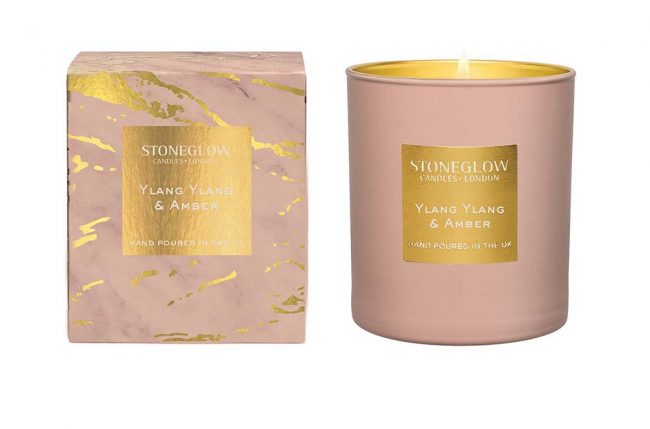 STONEGLOW LUNA TUMBLER CANDLE YLANG YLANG & AMBER
