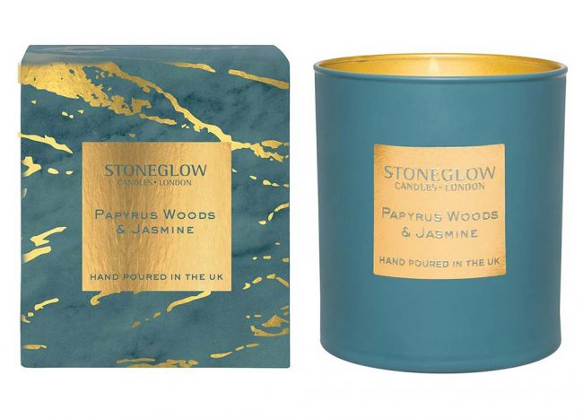 STONEGLOW LUNA TUMBLER CANDLE PAPYRUS & JASMINE