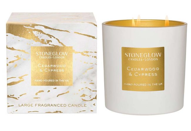 STONEGLOW LUNA LARGE CANDLE CEDARWOOD & CYPRESS