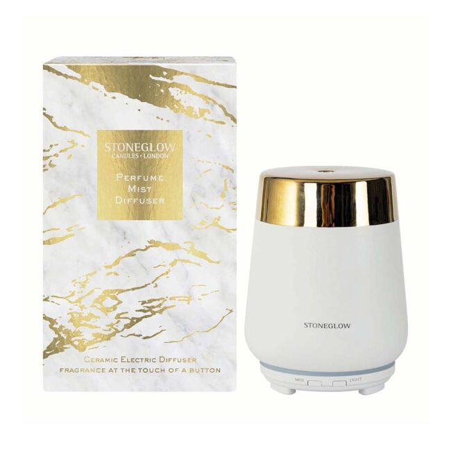 STONEGLOW LUNA MIST DIFFUSER WHITE & GOLD