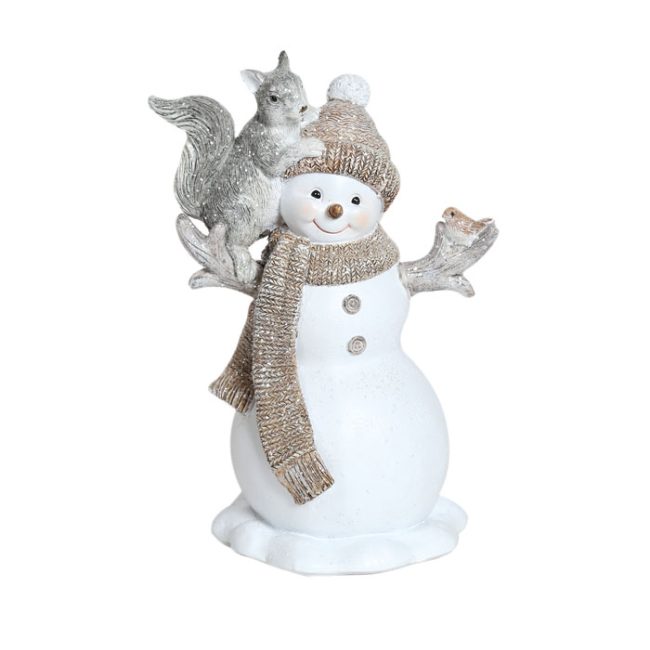 STRAITS SNOWMAN, SQUIRREL & ROBIN FIGURE