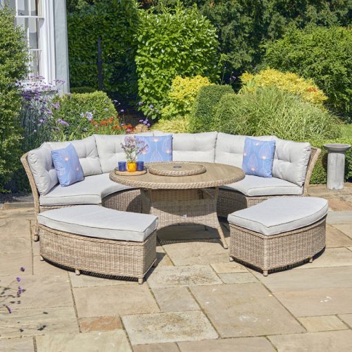 LEISURE GROW ST TROPEZ CURVED MODULAR DINING SET