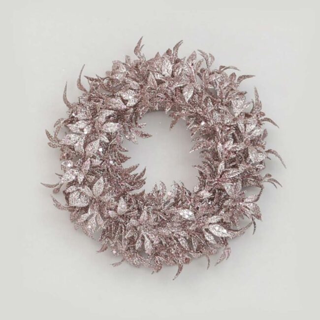 SWIFT CANDLE RING GLITTER LEAF ROSE GOLD