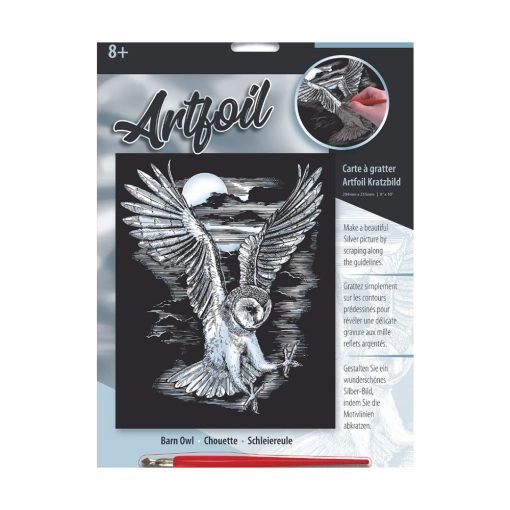 Sequin Art Artfoil Silver Barn Owl - Image 2
