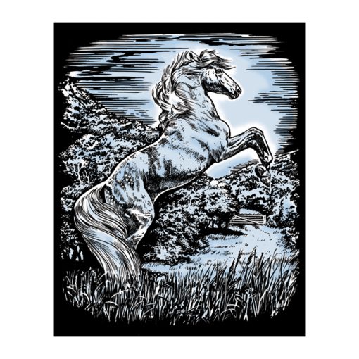 Sequin Art Artfoil Silver Stallion