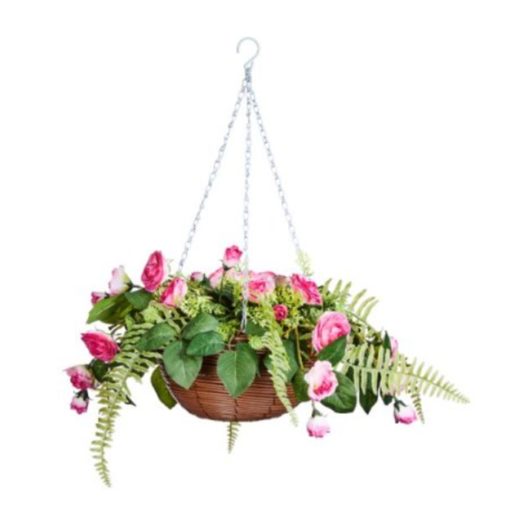 Smart Garden Pink Perfection Artificial Hanging Basket - Image 2