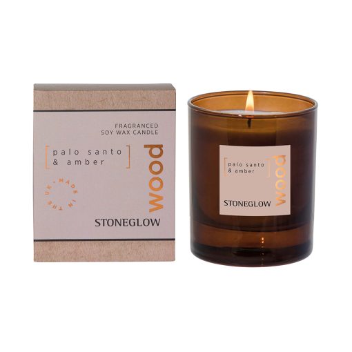 Stoneglow Elements Wood Tumbler Candle