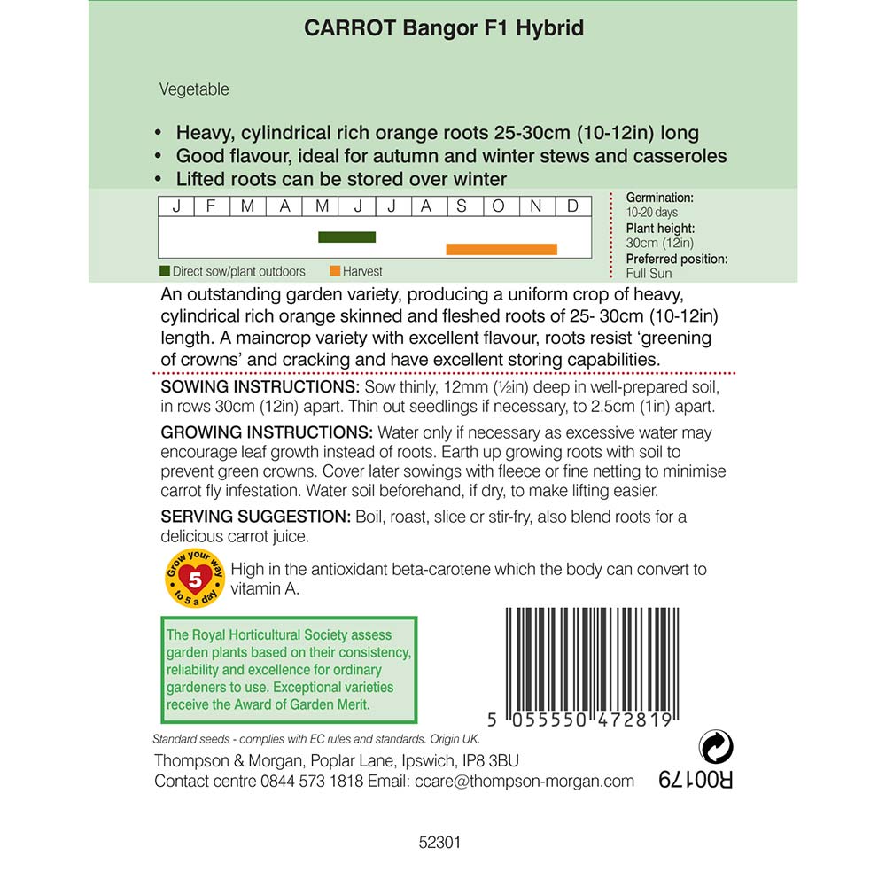 THOMPSON & MORGAN - CARROT BANGOR - Image 2