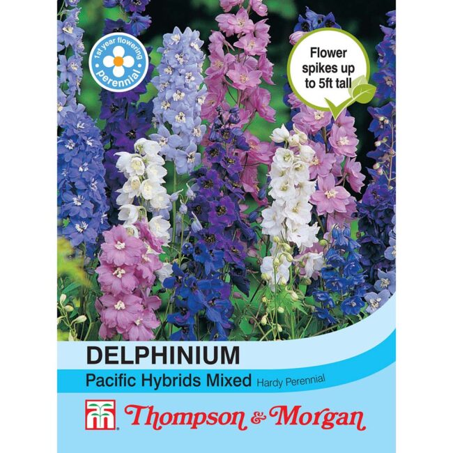 THOMPSON & MORGAN - DELPHINIUM PACIFIC HYBRIDS MIXED SEEDS