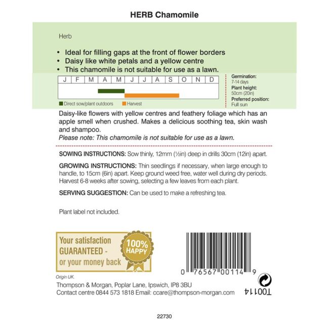 THOMPSON & MORGAN - HERB CHAMOMILE - Image 2