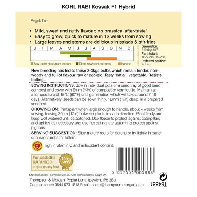 THOMPSON & MORGAN - KOHL RABI KOSSAK - Image 2