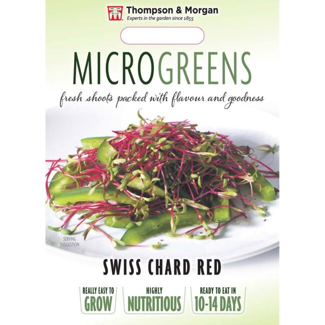 THOMPSON & MORGAN - MICROGREENS SWISS CHARD RED CHARD
