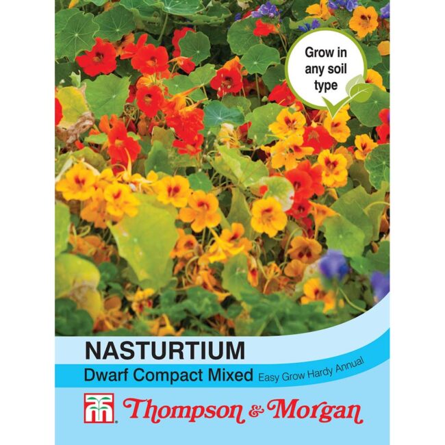 THOMPSON & MORGAN - NASTURTIUM DWARF COMPACT MIXED SEEDS