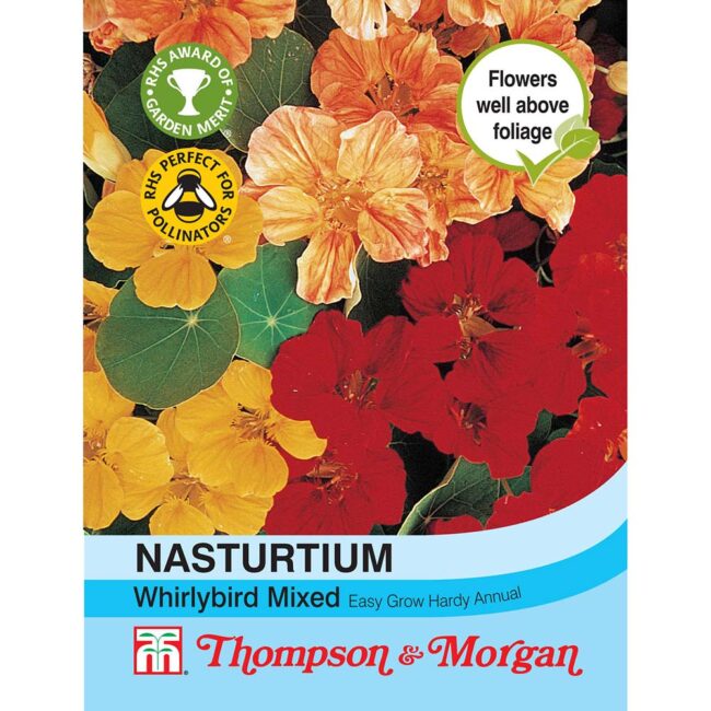 THOMPSON & MORGAN - NASTURTIUM WHIRLYBIRD MIXED SEEDS