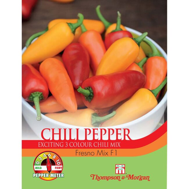 THOMPSON & MORGAN - PEPPER CHILLI FRESNO MIX F1 HYBRID SEEDS