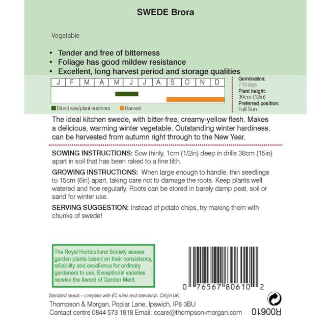 THOMPSON & MORGAN - SWEDE BRORA - Image 2