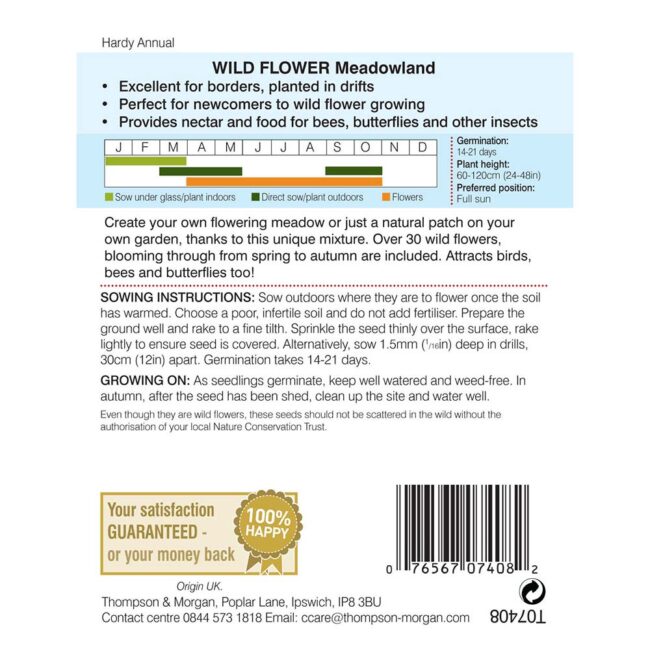 THOMPSON & MORGAN - WILD FLOWER MEADOWLAND SEEDS - Image 2
