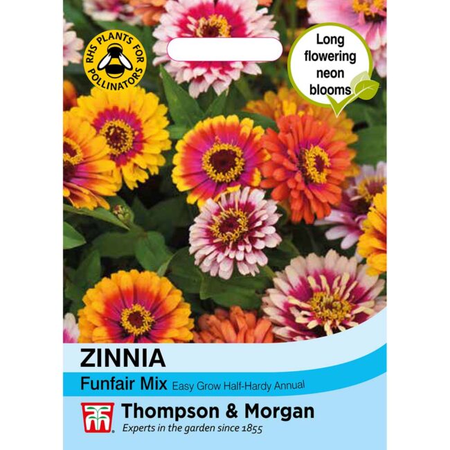THOMPSON & MORGAN - ZINNIA FUNFAIR MIX SEEDS