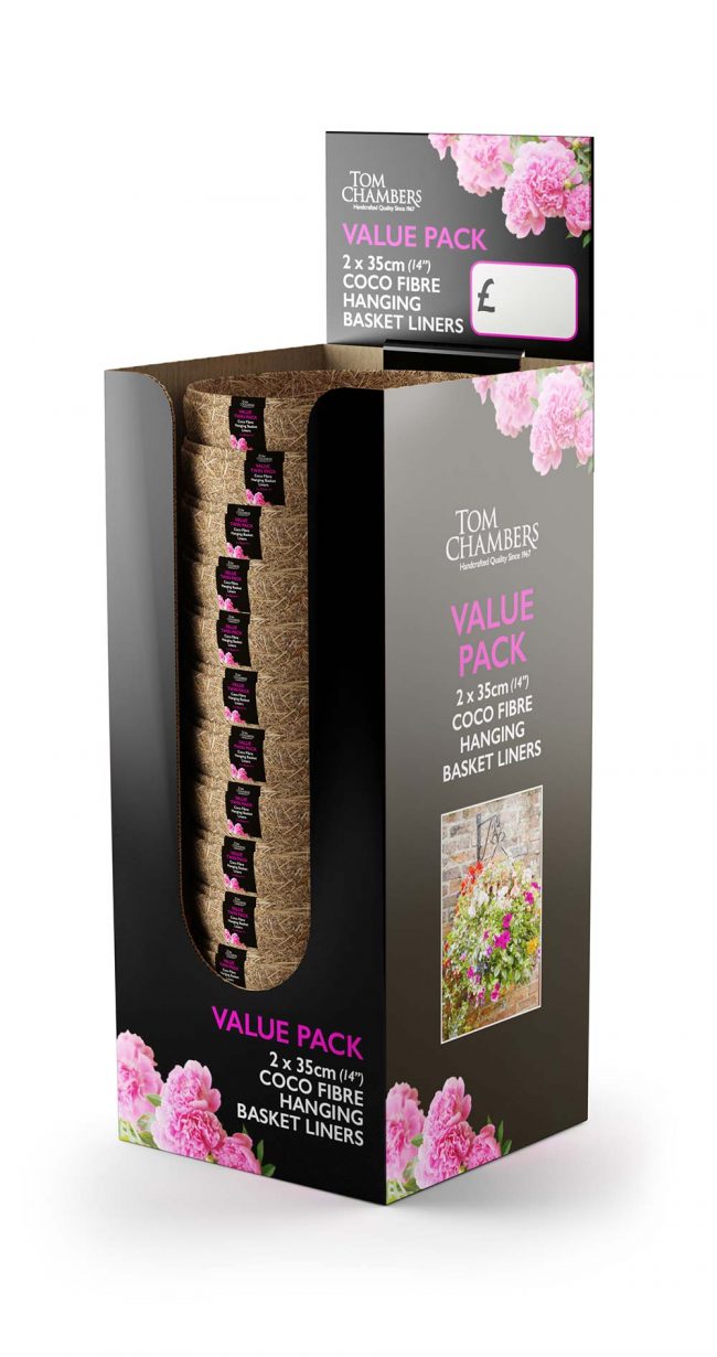 TOM CHAMBERS COCO FIBRE LINER 35CM TWIN PACK