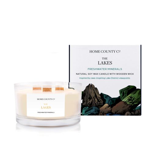 Home County Co The Lakes Freshwater Minerals 3 Wick Candle