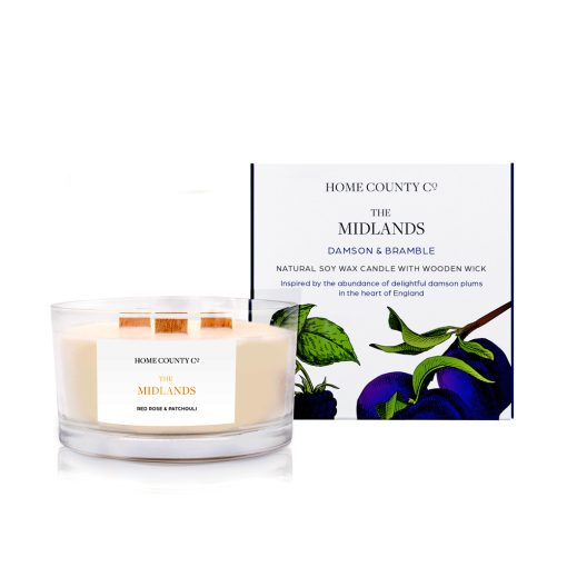 Home County Co The Midlands Damson and Bramble 3 Wick Candle