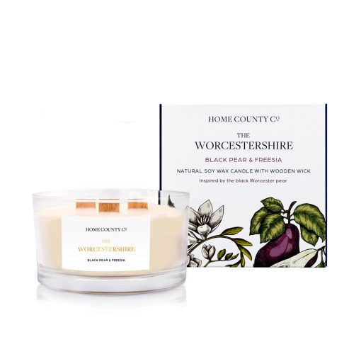 Home County Co The Worcestershire Black Pear & Freesia 3 Wick Candle