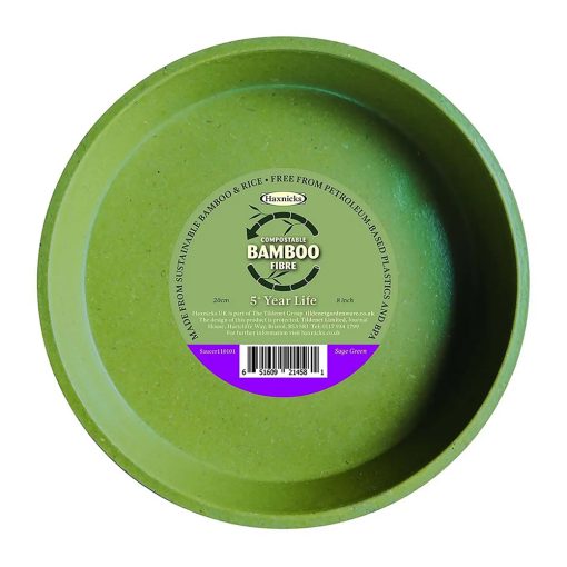 HAXNICKS BAMBOO SAUCER 8IN SAGE GREEN
