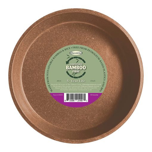 HAXNICKS BAMBOO SAUCER 8IN TERRACOTTA