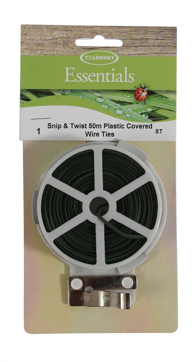 TILDENET SNIP & TWIST 50M PLASTIC WIRE TIES