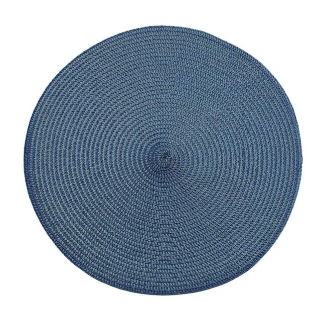 WALTON & CO PLACEMAT RIBBED SLATE BLUE