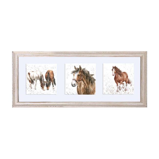 WRENDALE A TRIO OF HORSES WHITE