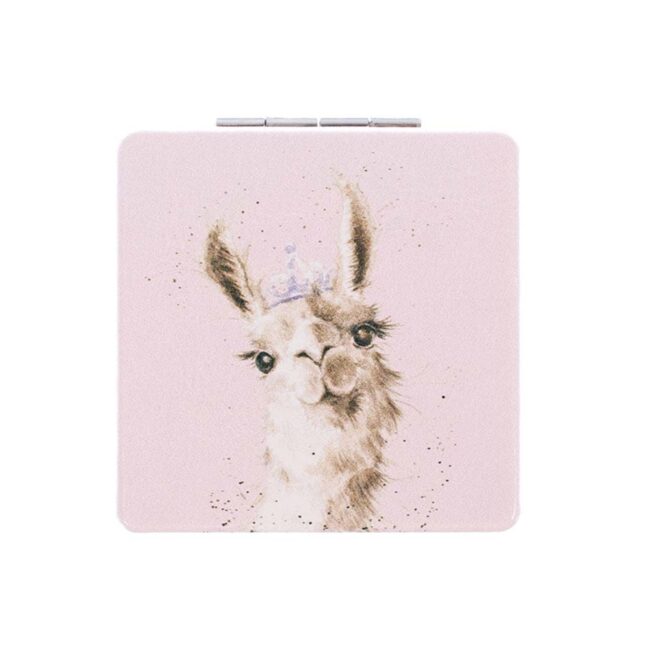WRENDALE COMPACT MIRROR LLAMA QUEEN
