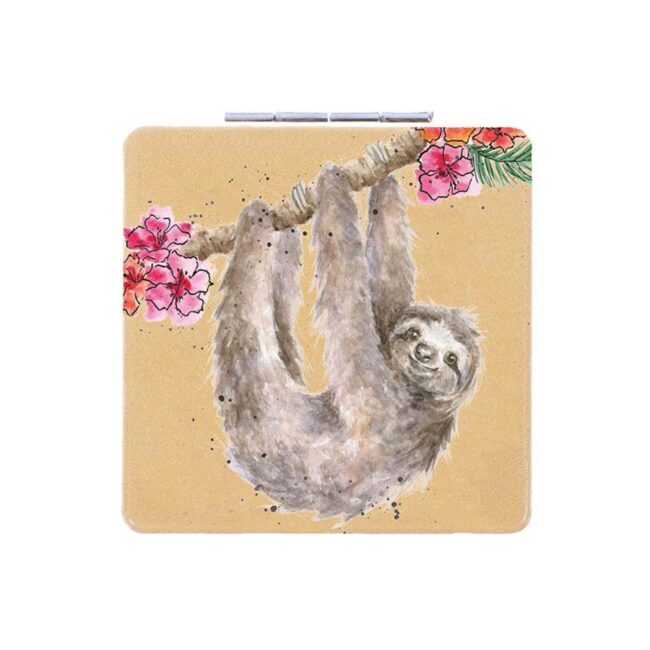 WRENDALE COMPACT MIRROR SLOTH HANG AROUND